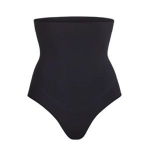 SKIMS High Waisted Bonded Thong Onyx